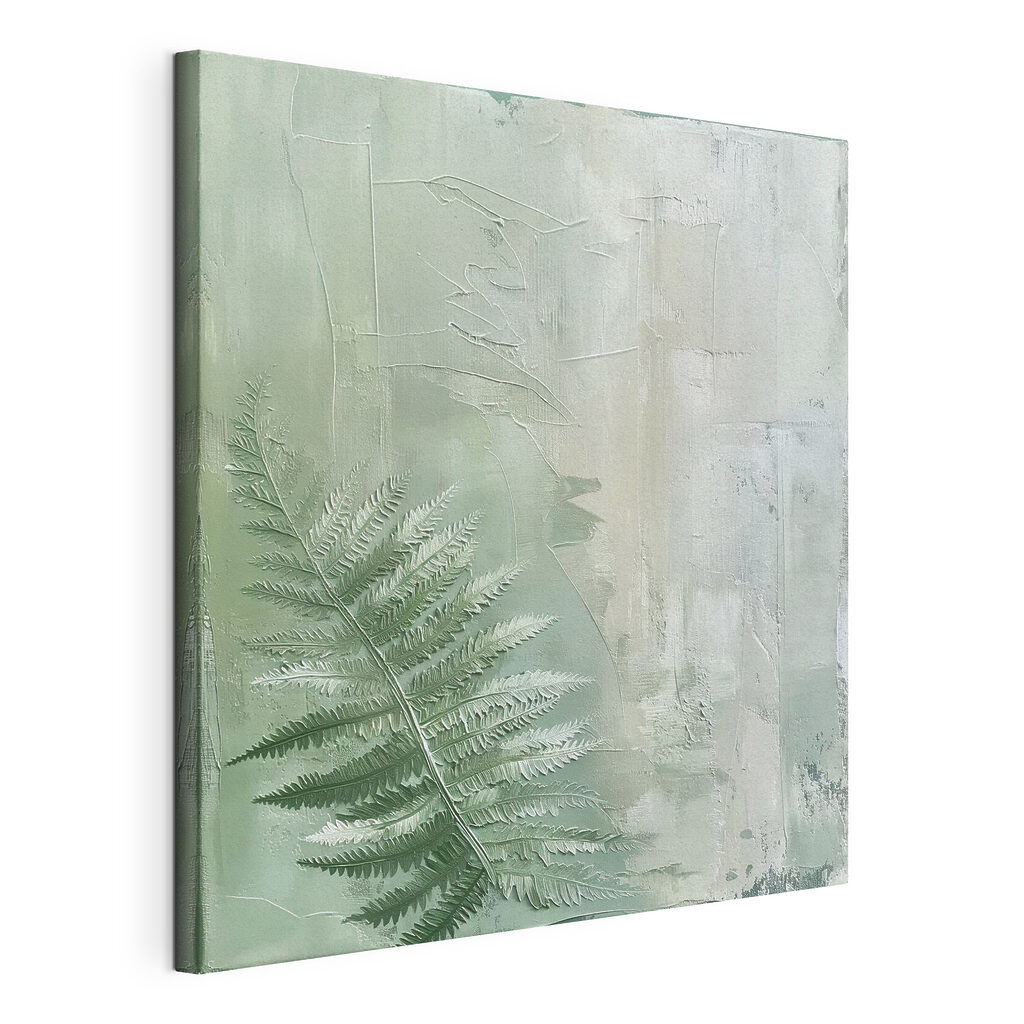 Fern leaf on a glass surface Fern leaf on a glass surface