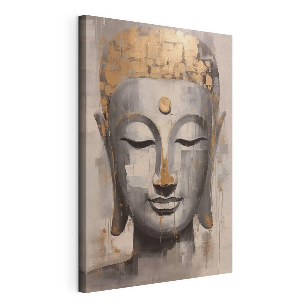 Painting of a buddha face Painting of a buddha face