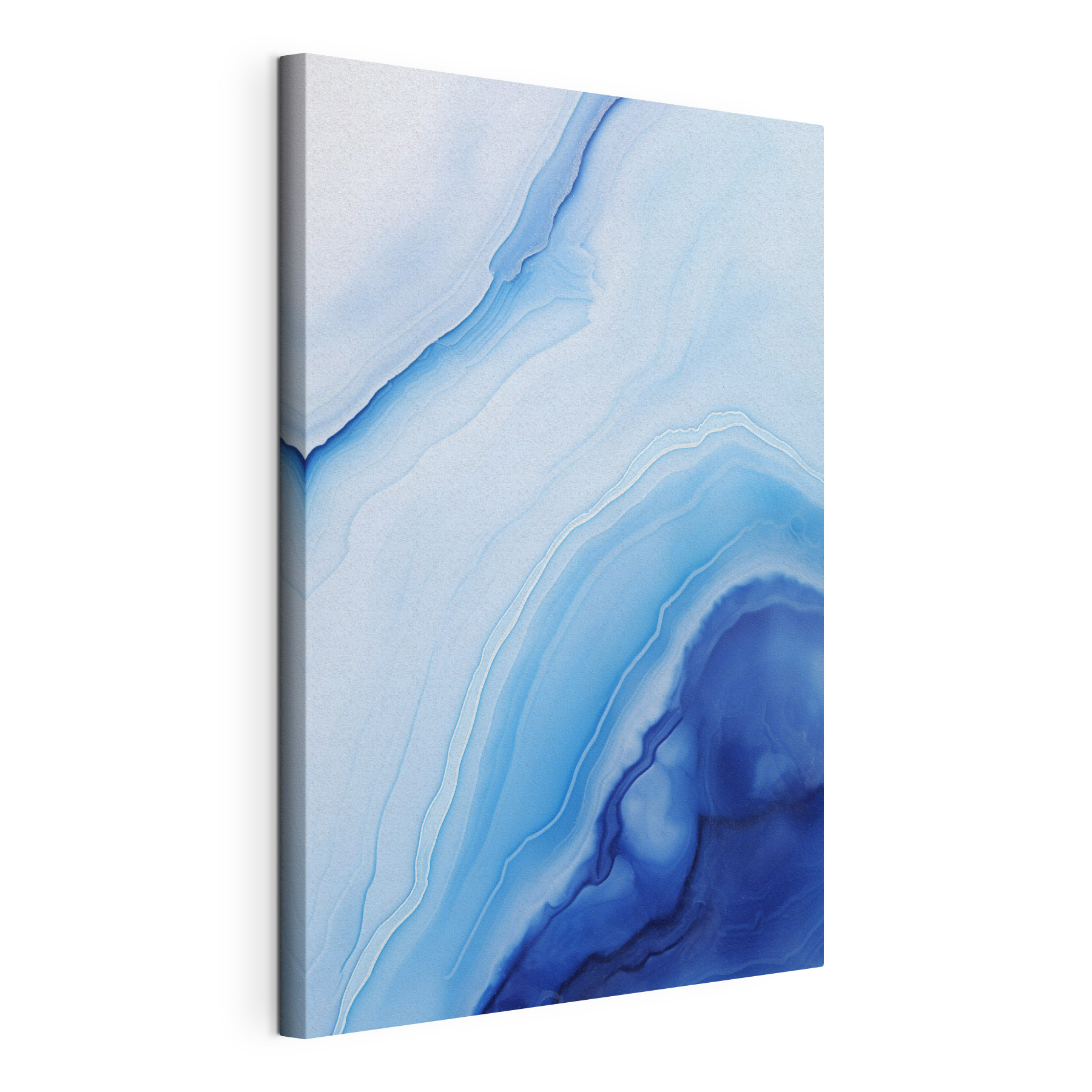 Fluid waves of calming blue tones