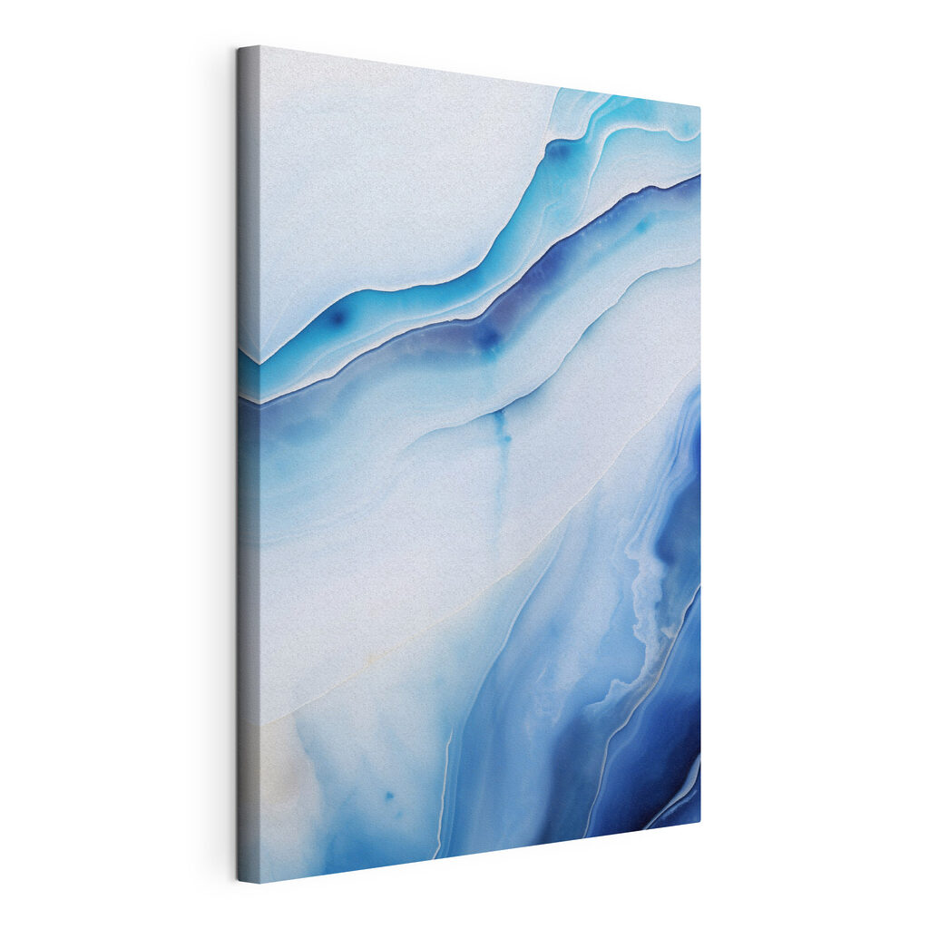 Flowing waves in calm blue tones