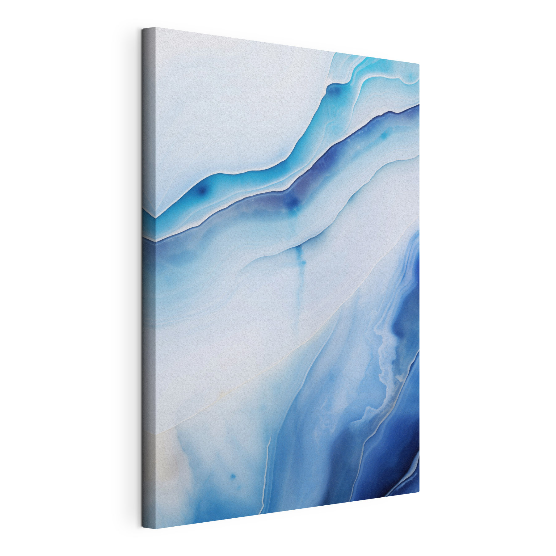 Flowing waves in calm blue tones