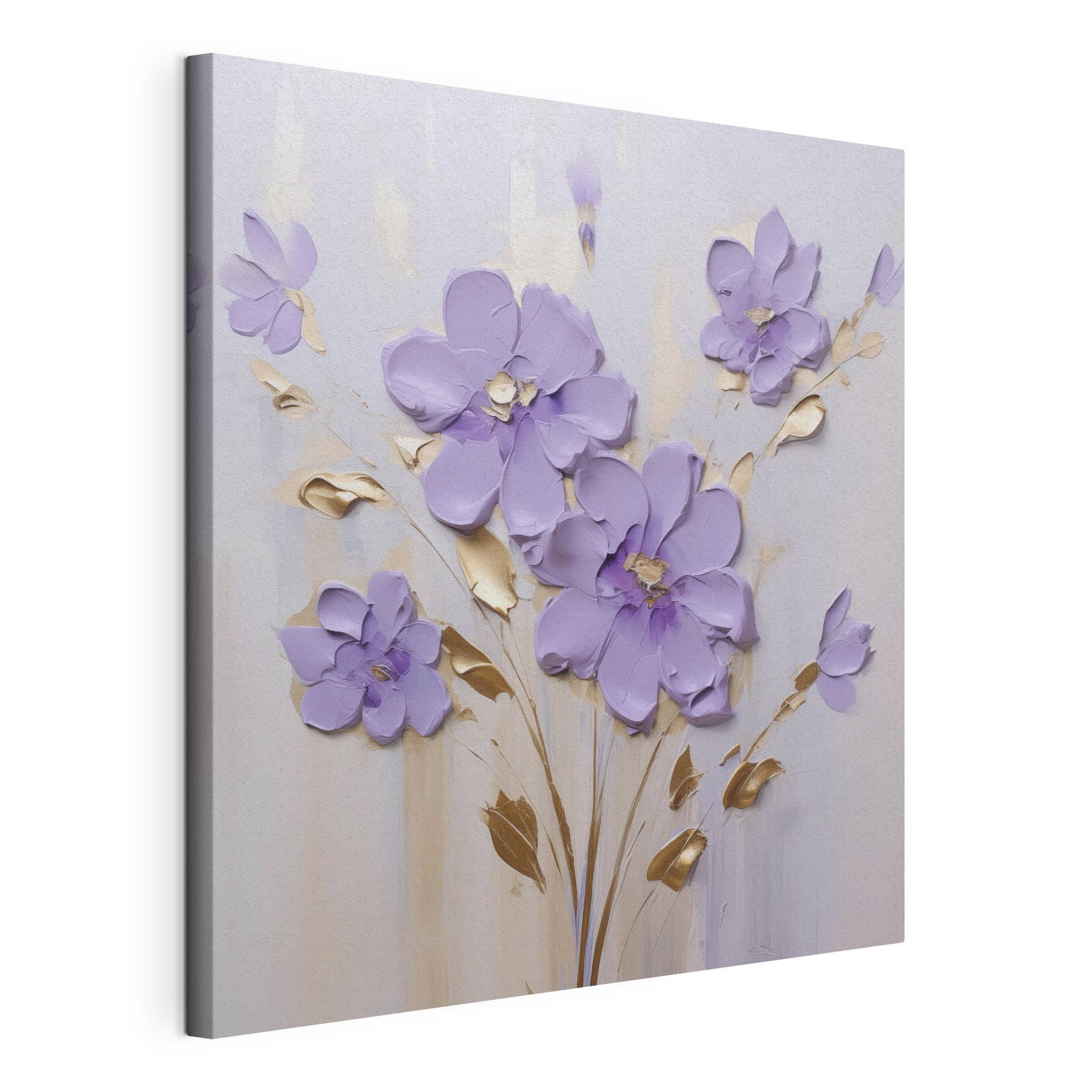 Painting of flowers on a wall