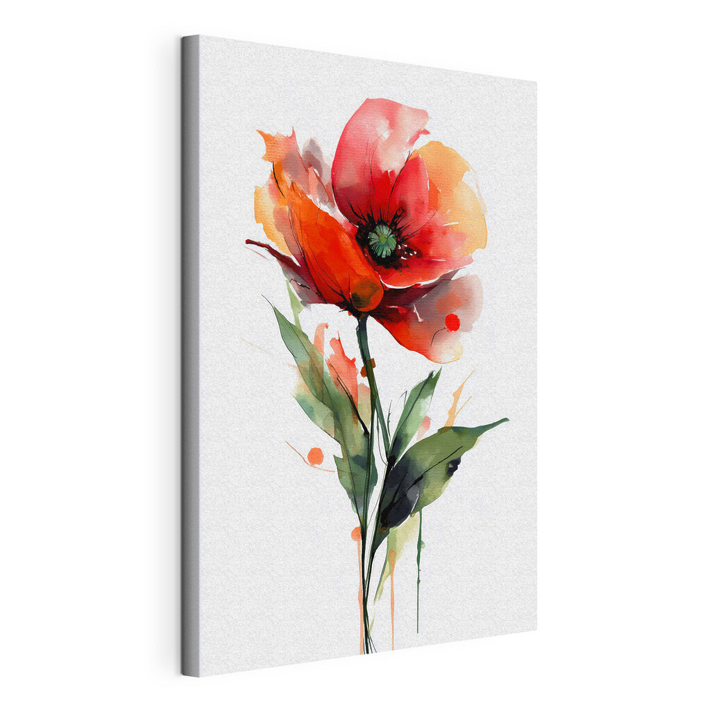 Watercolor painting of a flower