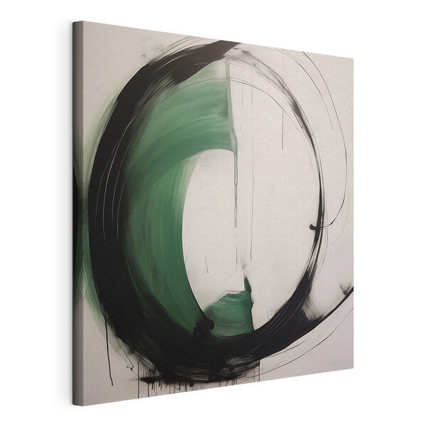 Quadri Cerchio nero e verde