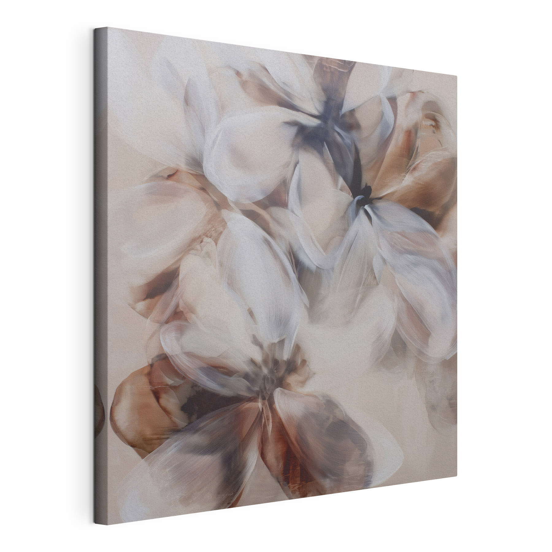 Painting of flowers on a white surface Painting of flowers on a white surface