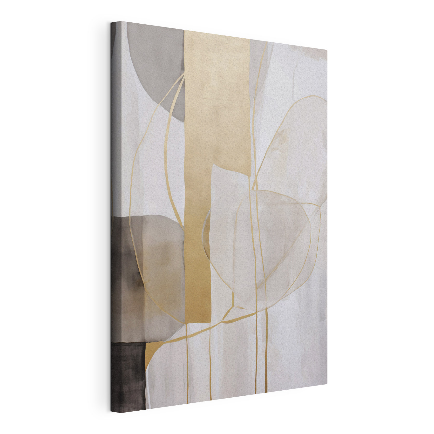Painting of a white and grey art Painting of a white and grey art