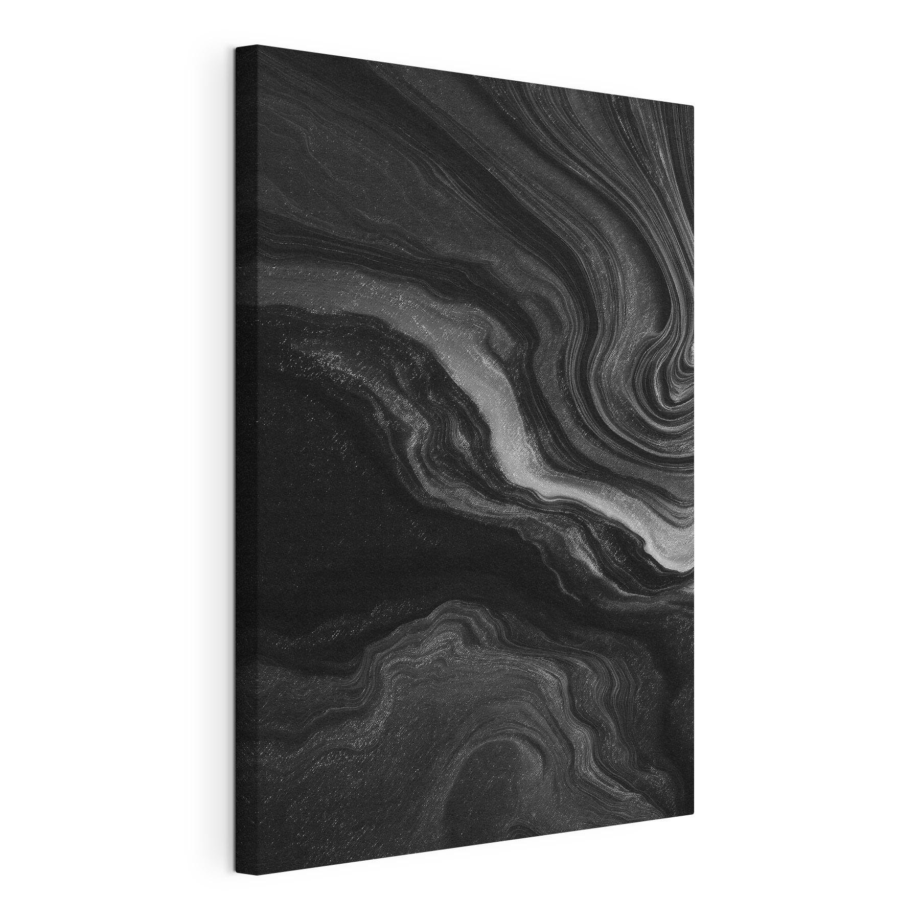 Black and white swirly surface