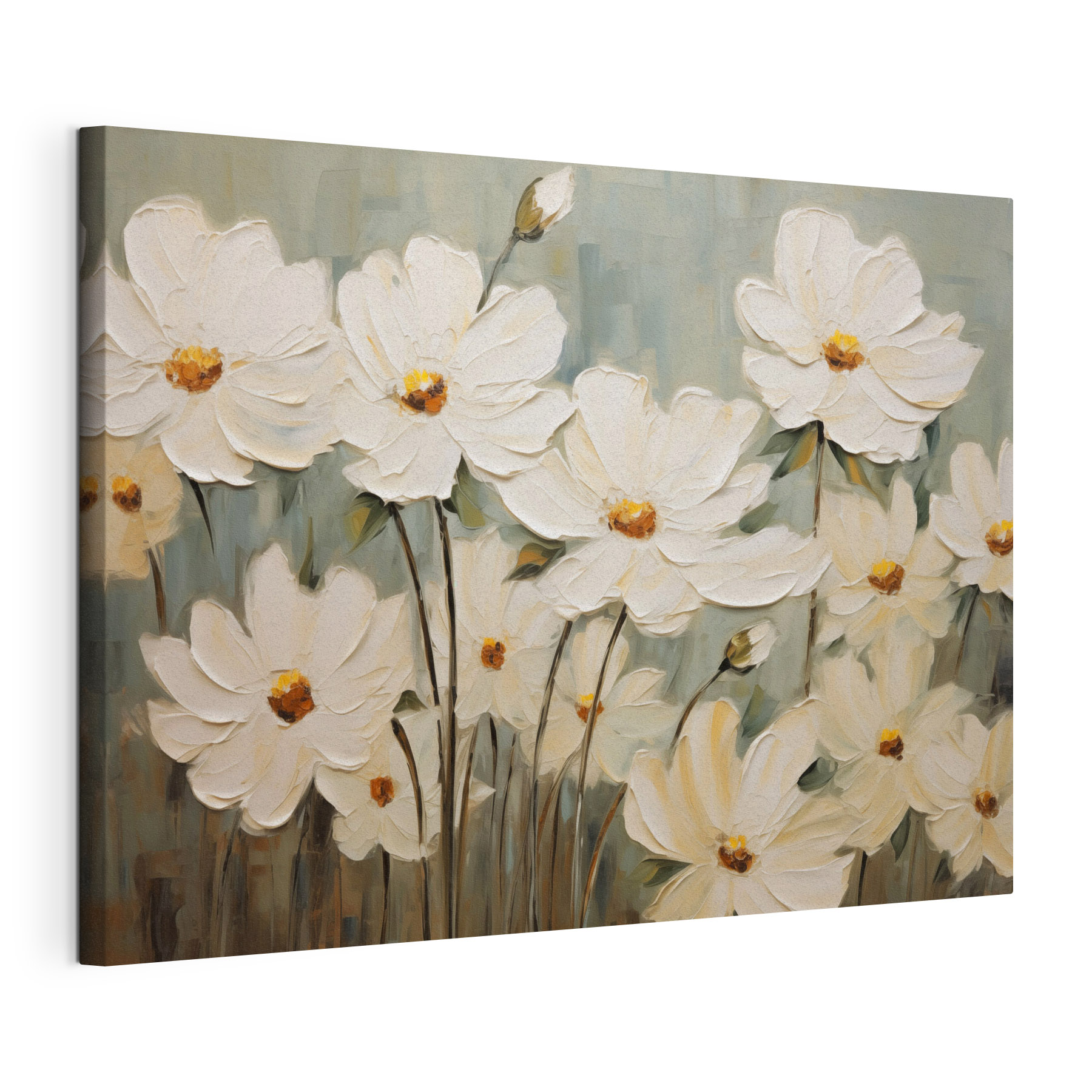 Painting of white flowers Painting of white flowers