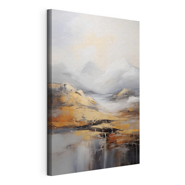 Dipinto raffigurante montagne e acqua Quadri Dipinto raffigurante montagne e acqua