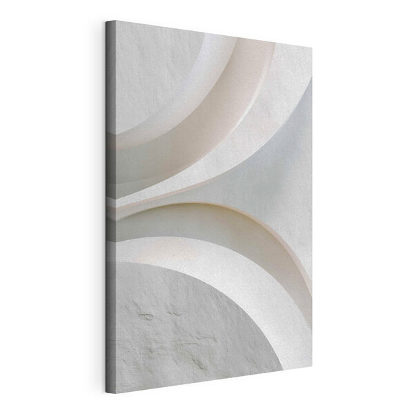 Parete bianca con linee curve Quadri Parete bianca con linee curve