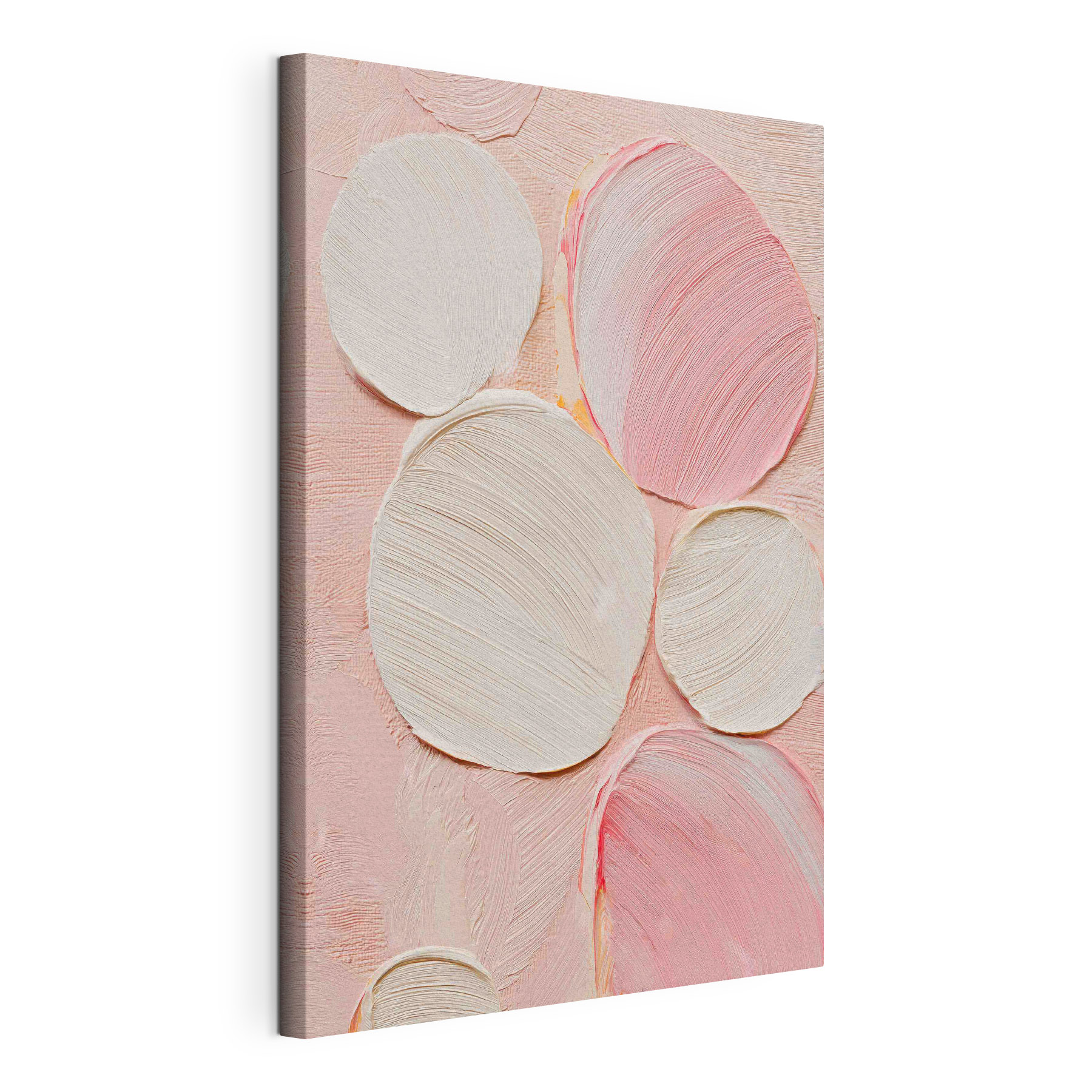 Group of white and pink circles