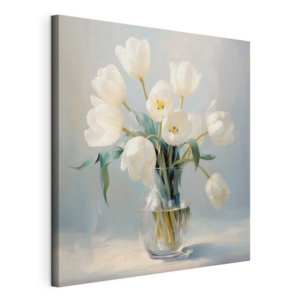 Vase of white flowers