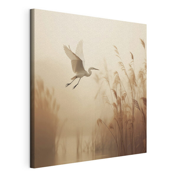 Bird flying over water