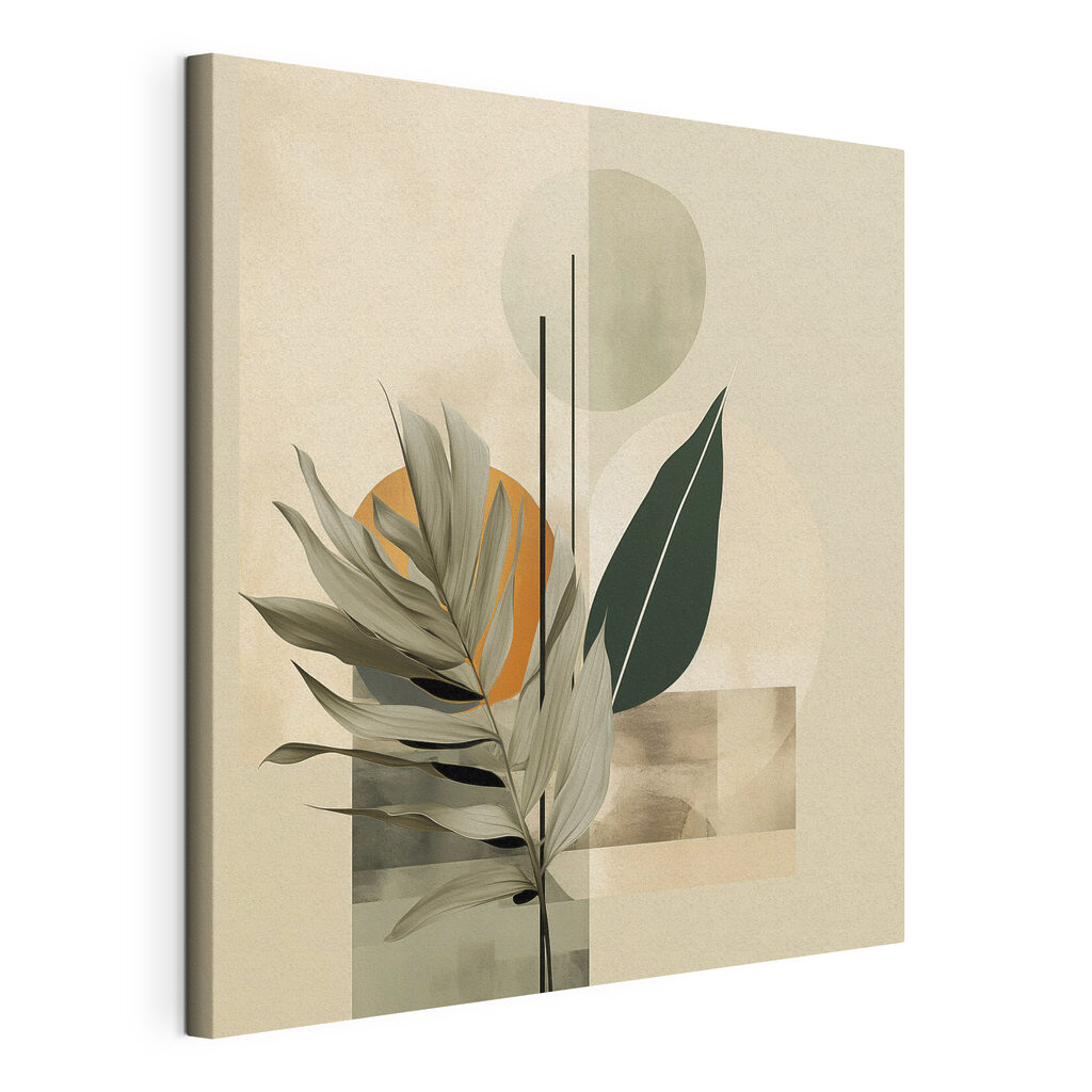 Leaf and geometric shapes