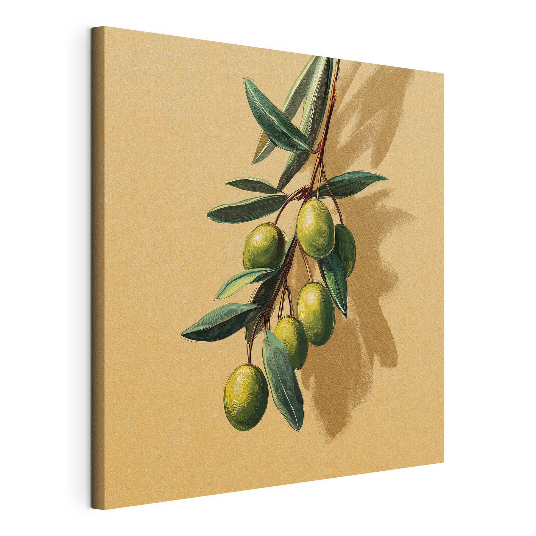 Green fruit on a branch