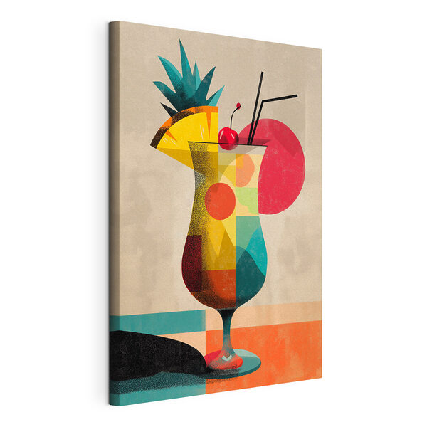 Colorful cocktail with fruit