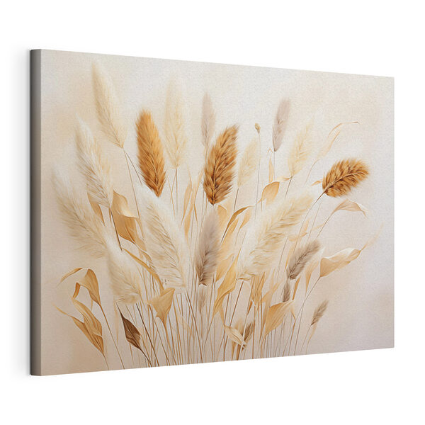 Quadri Mazzo di spighe di grano su sfondo bianco