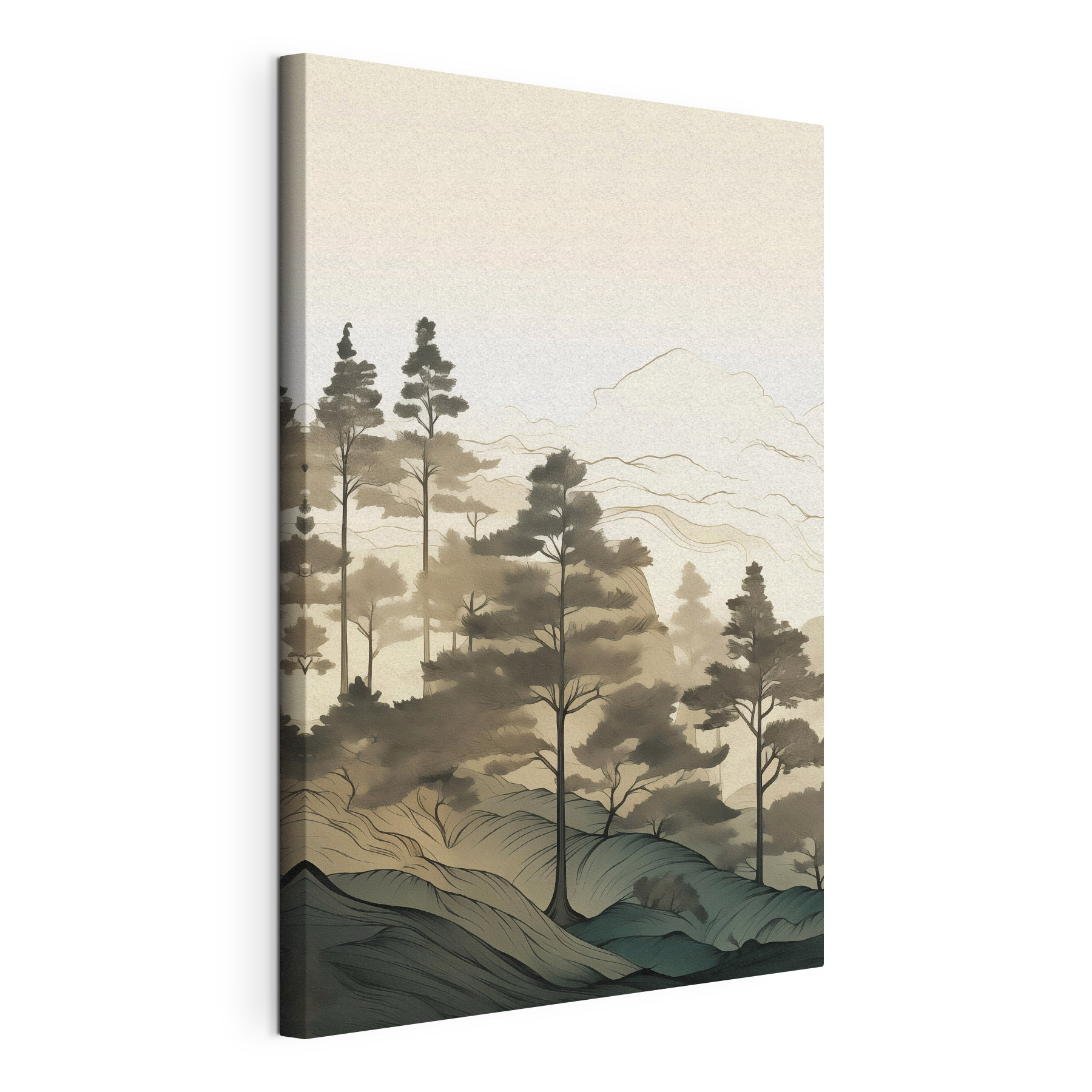 Landscape with trees and mountains Landscape with trees and mountains