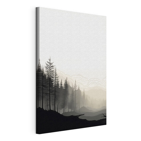 Quadri Paesaggio con alberi e montagne