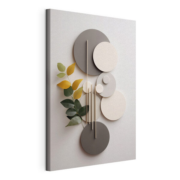 Quadri Decorazione da parete con cerchi e foglie