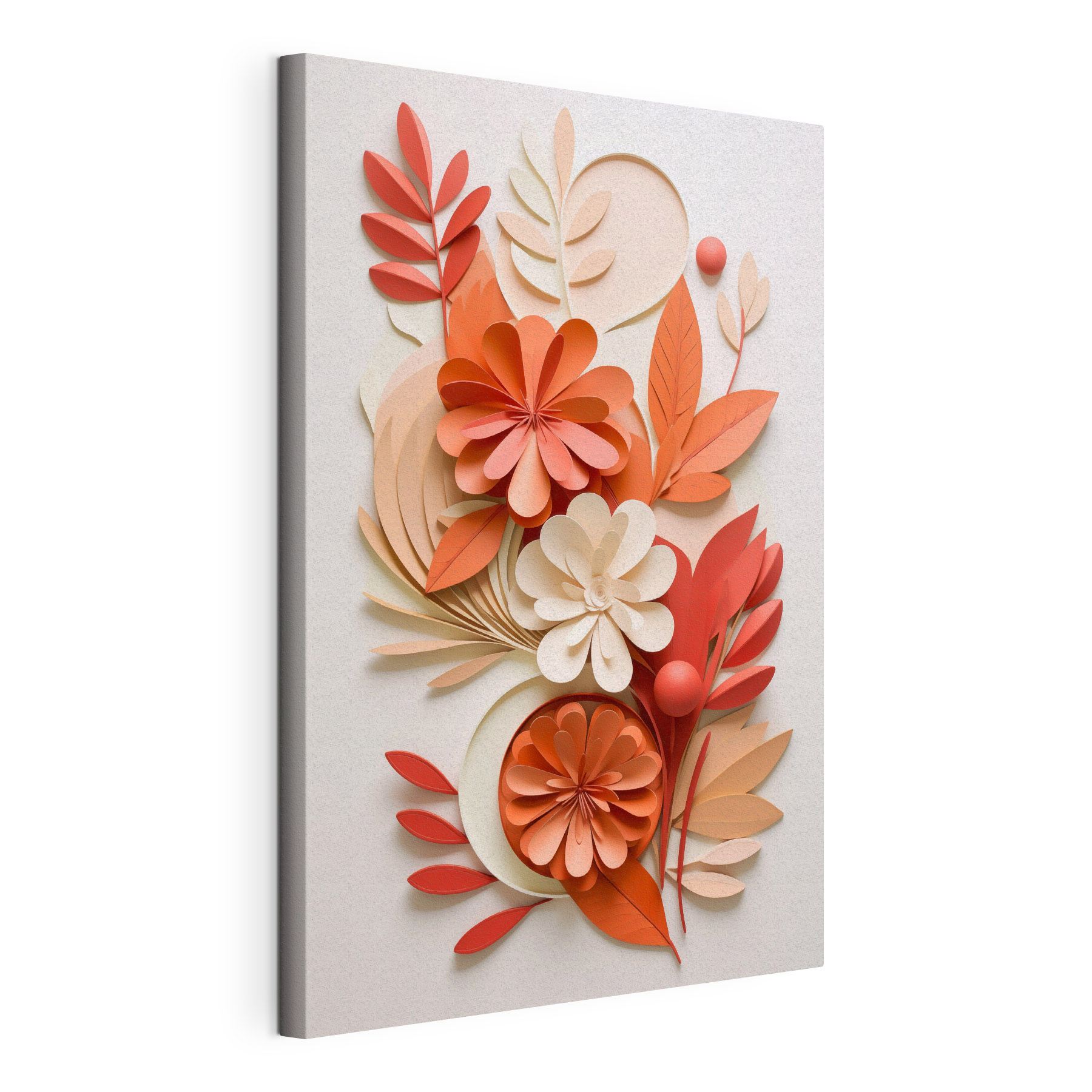 Paper flowers and leaves Paper flowers and leaves
