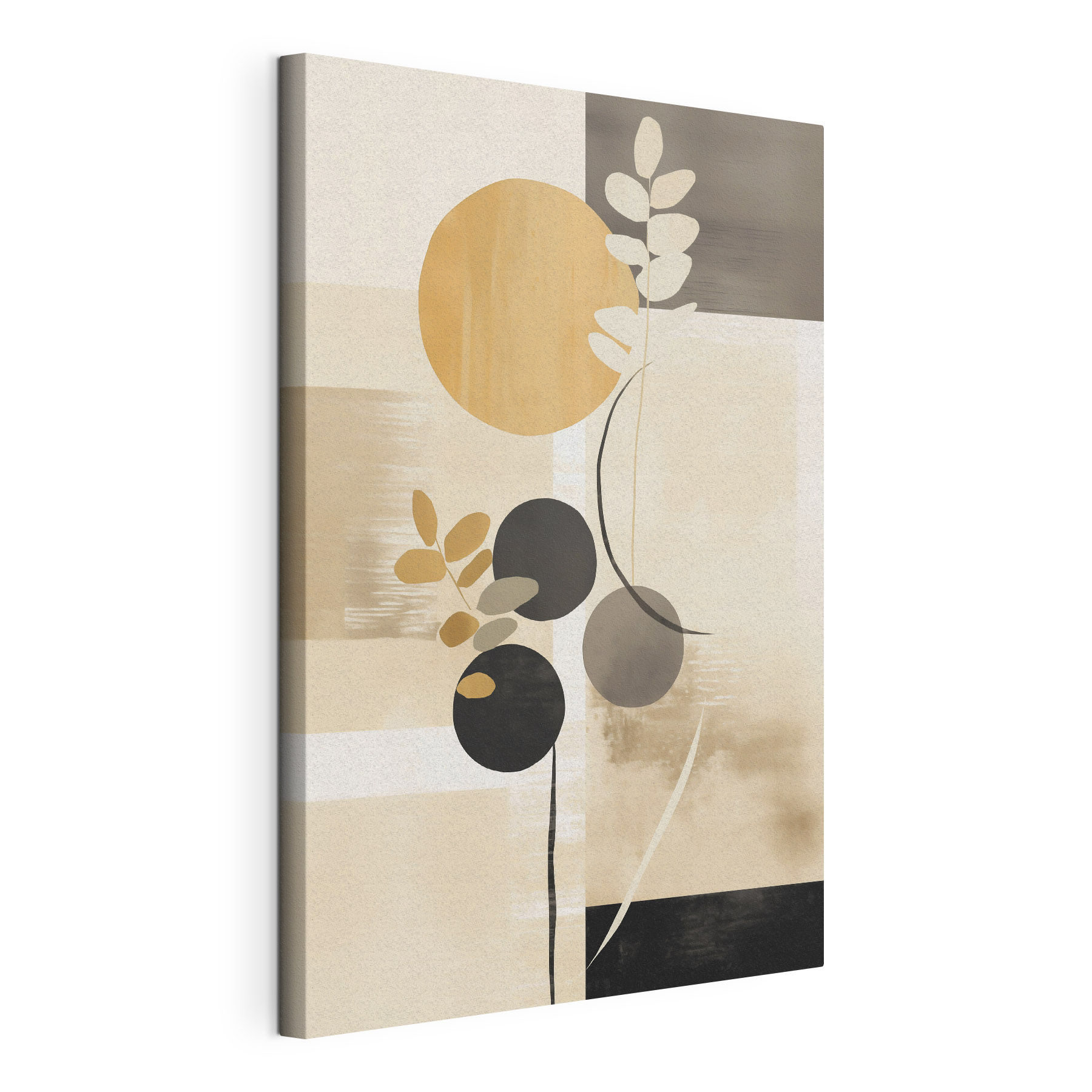 Painting of circles and leaves