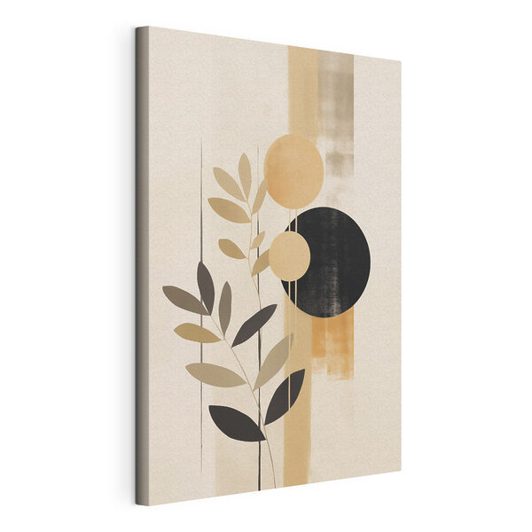 Painting of a plant with circles and leaves Painting of a plant with circles and leaves
