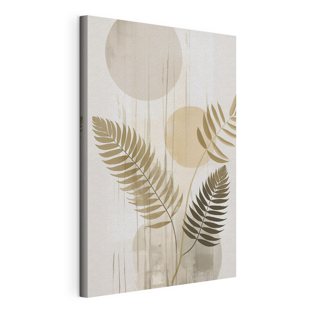 Soft foliage meets gentle abstract shapes