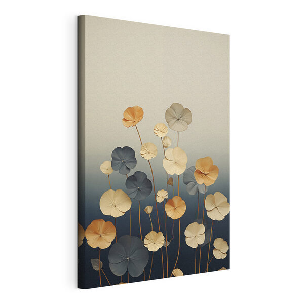 Composizione floreale con foglie Quadri Composizione floreale con foglie