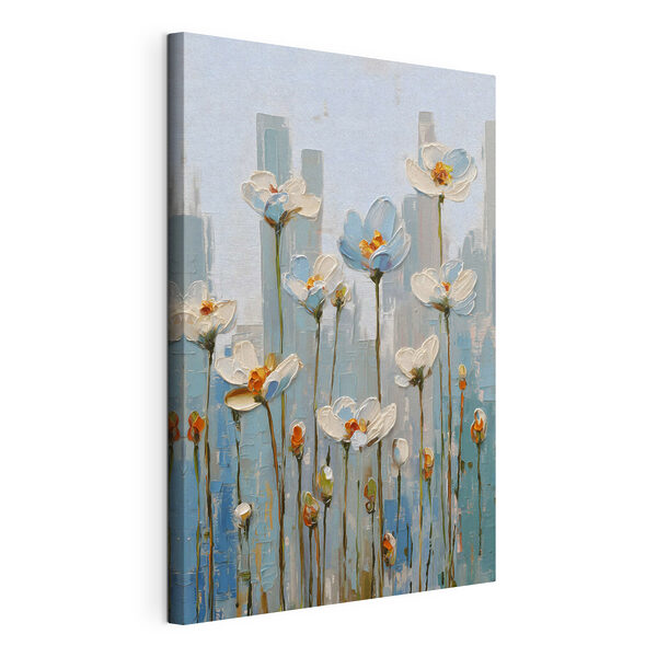 Quadri Dipinto di fiori su una parete