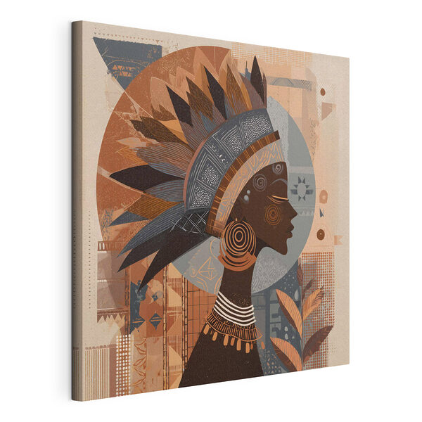 Woman in a headdress