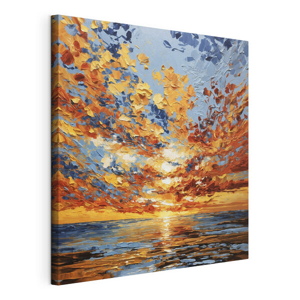 Dipinto raffigurante un tramonto sull'acqua Quadri Dipinto raffigurante un tramonto sull'acqua