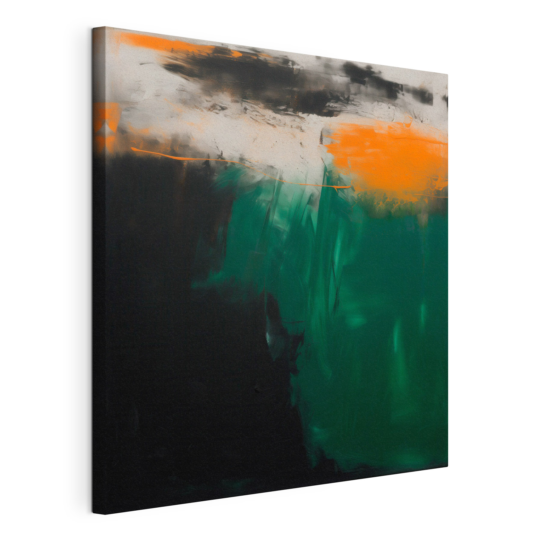Painting of a green and black color