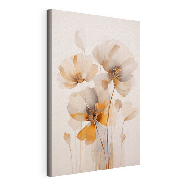 Dipinto raffigurante dei fiori su sfondo bianco Quadri Dipinto raffigurante dei fiori su sfondo bianco