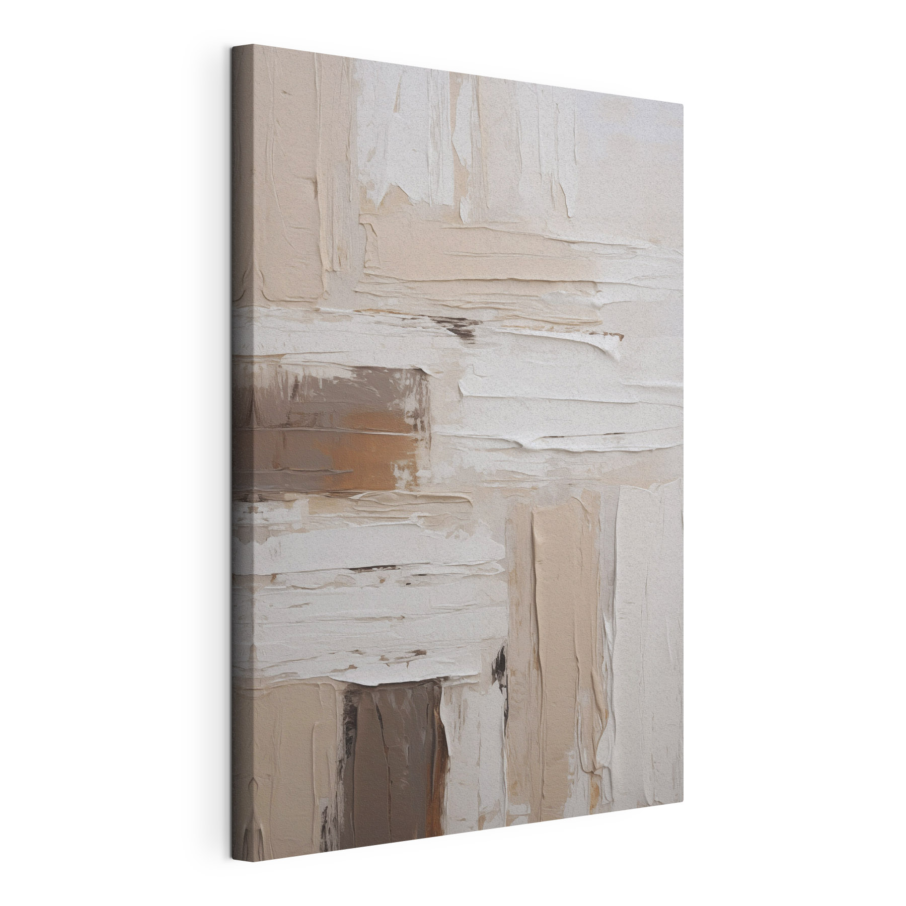 White and brown paint on a wall