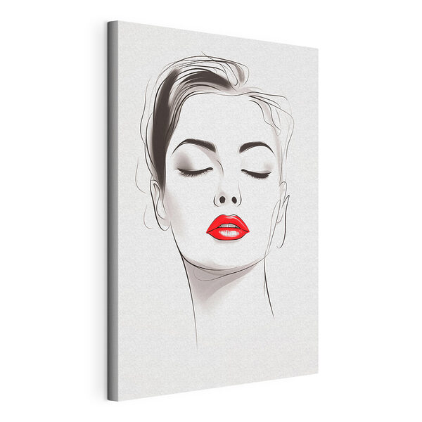 Elegant portrait with bold lips