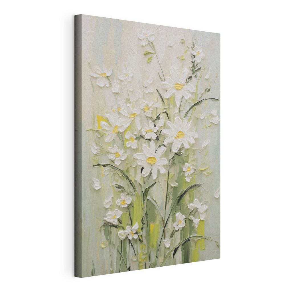 Painting of flowers on a wall Painting of flowers on a wall