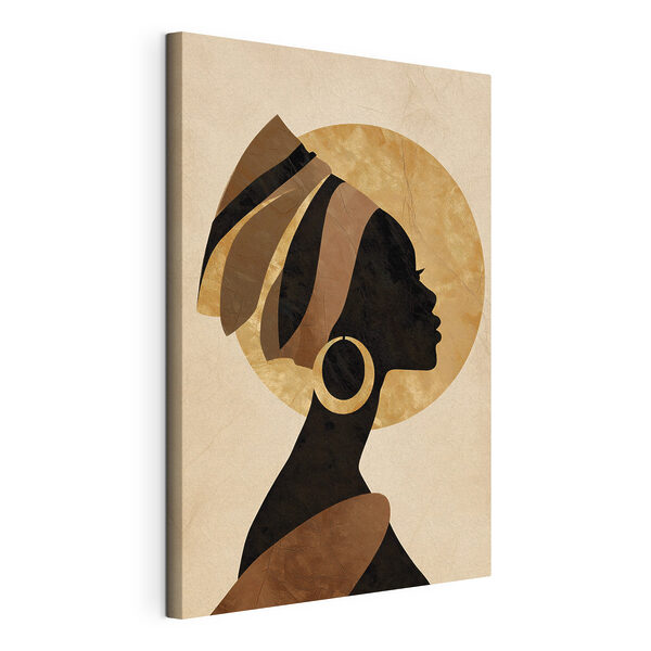 Profile of a woman with a turban