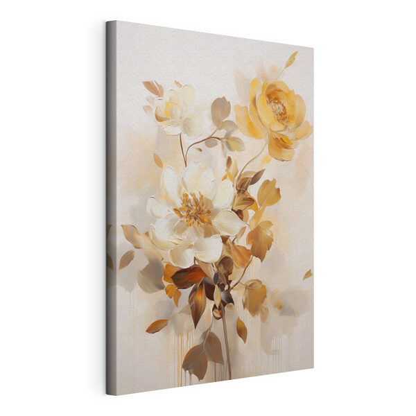 Dipinto di fiori e foglie Quadri Dipinto di fiori e foglie