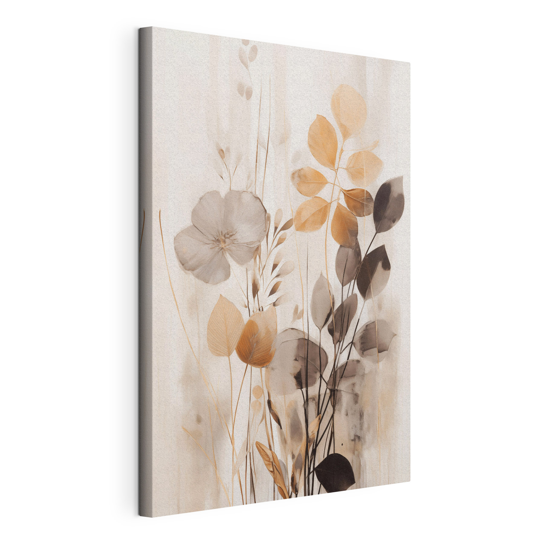 Painting of flowers and leaves