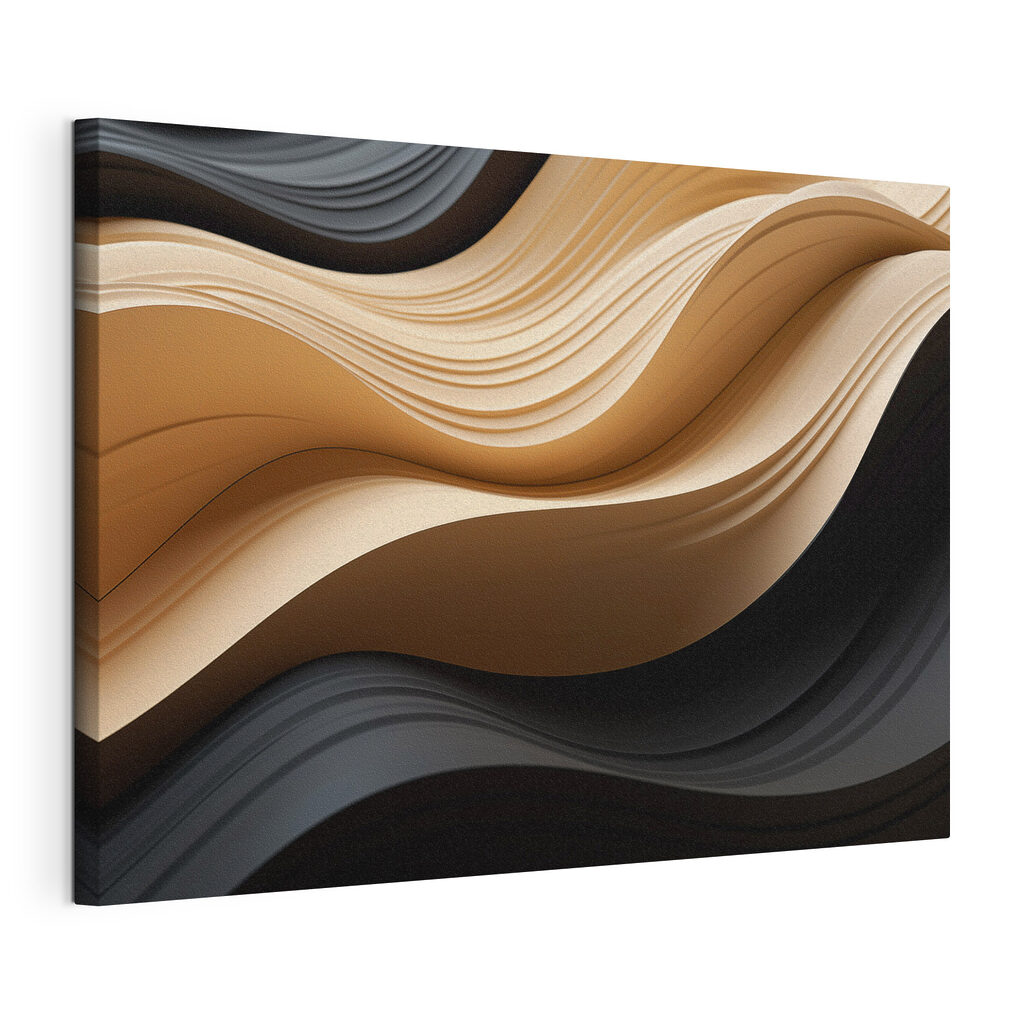 Black and tan wavy lines