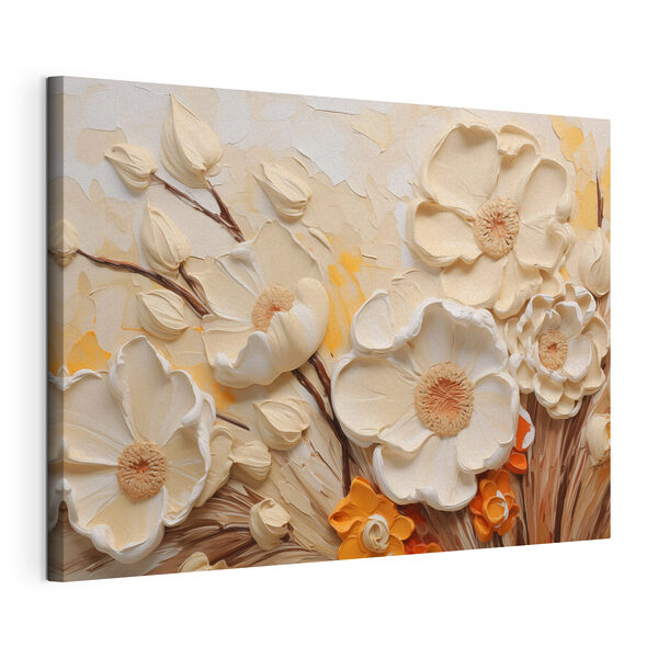 Quadri Dipinto di fiori su una parete