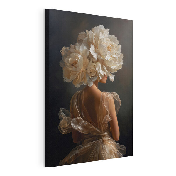 Donna con dei fiori tra i capelli Quadri Donna con dei fiori tra i capelli