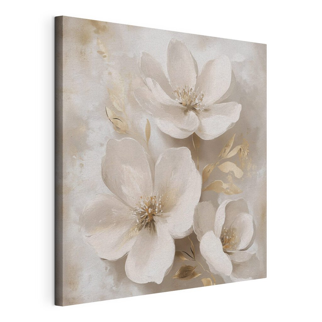 Painting of white flowers Painting of white flowers