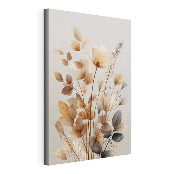 Quadri Le foglie delicate e i fiori si fondono in un insieme meraviglioso