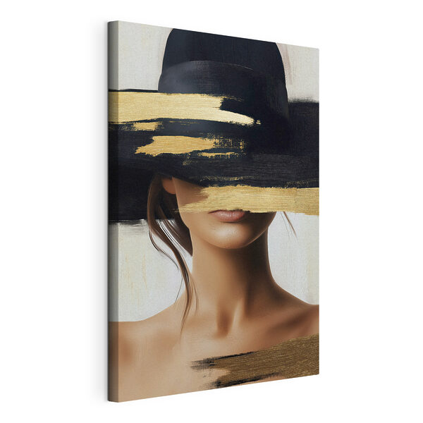 Donna con un cappello che le copre il viso Quadri Donna con un cappello che le copre il viso