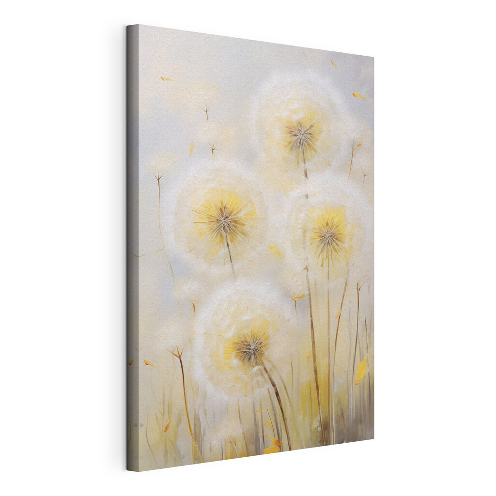 Delicate dandelions in soft hues