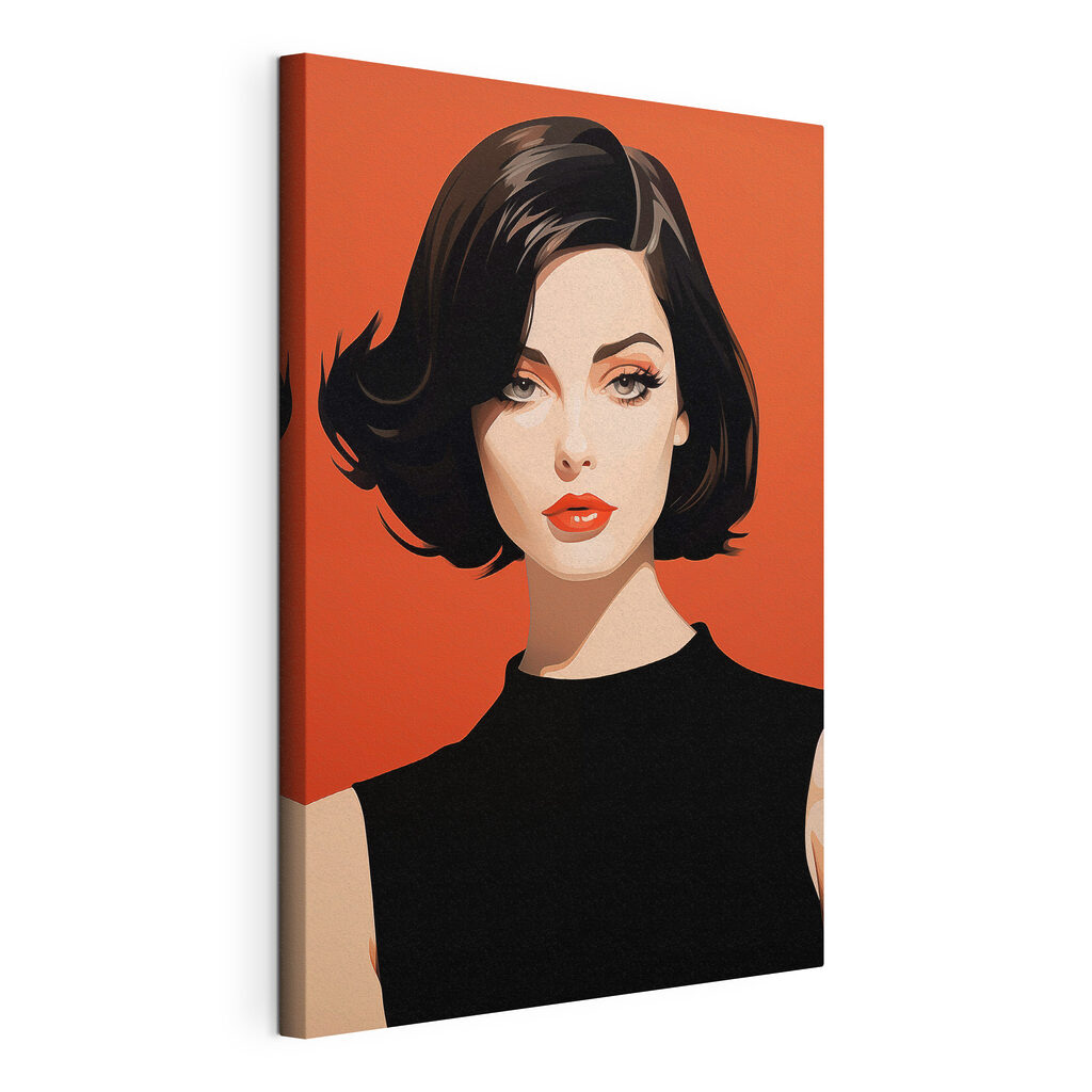 Woman with short black hair