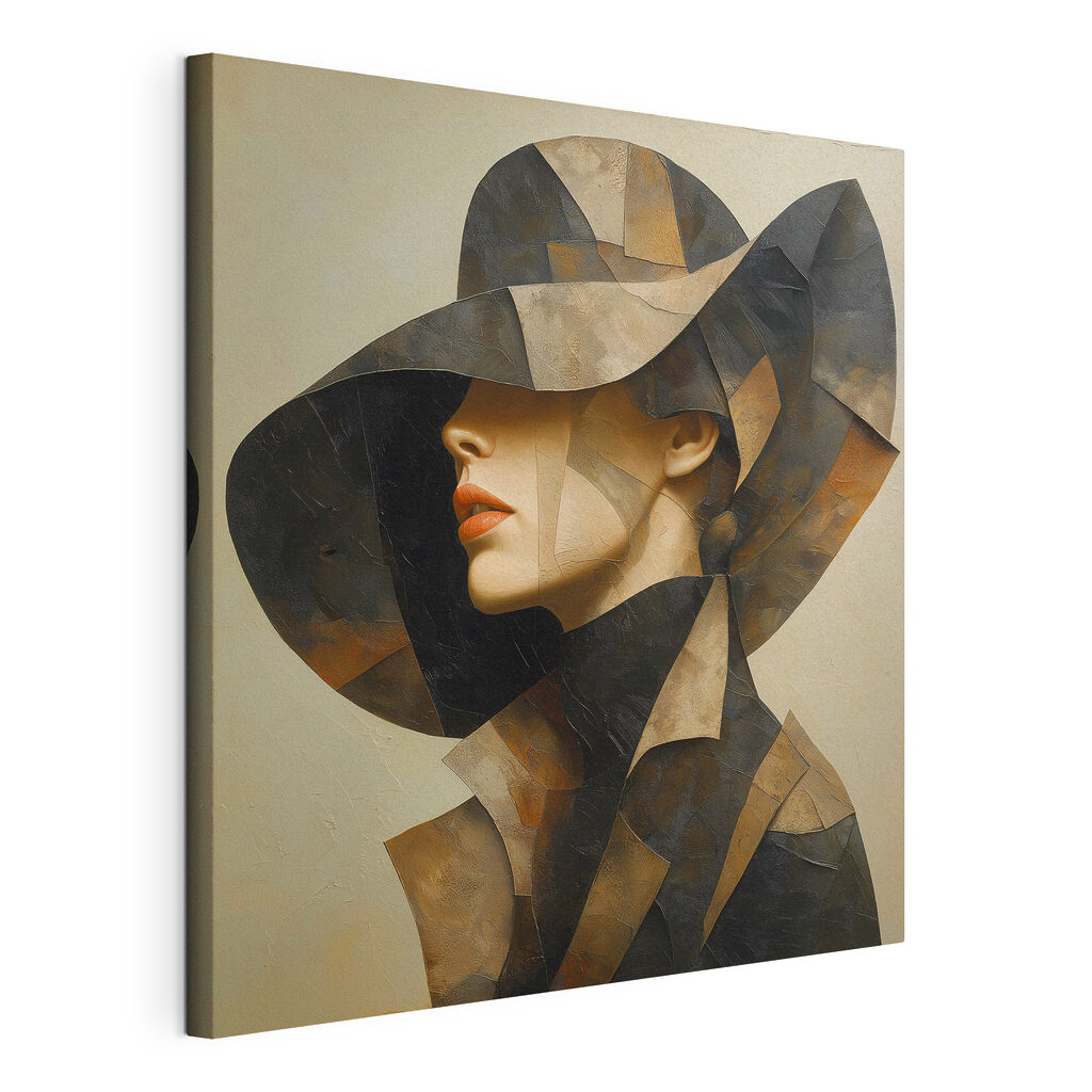 Painting of a woman wearing a hat