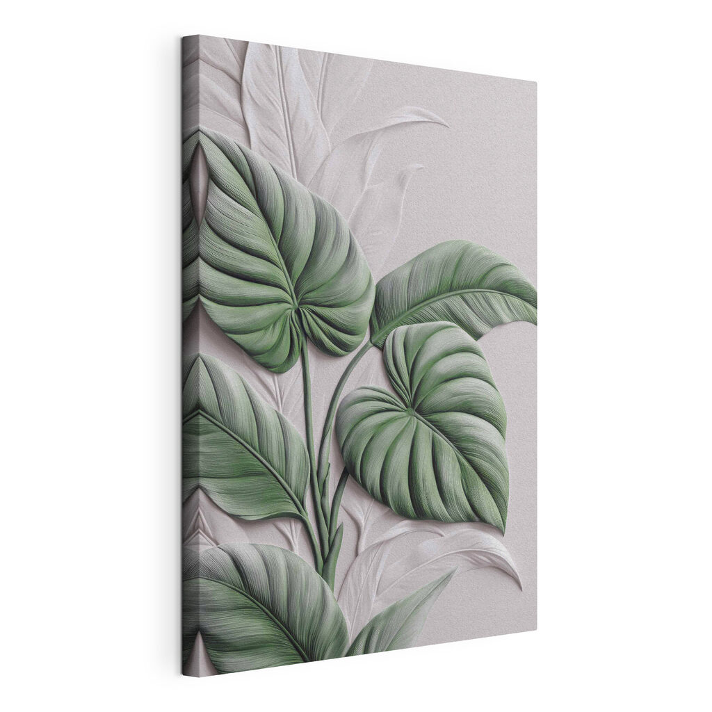 Lush greenery on textured background Lush greenery on textured background
